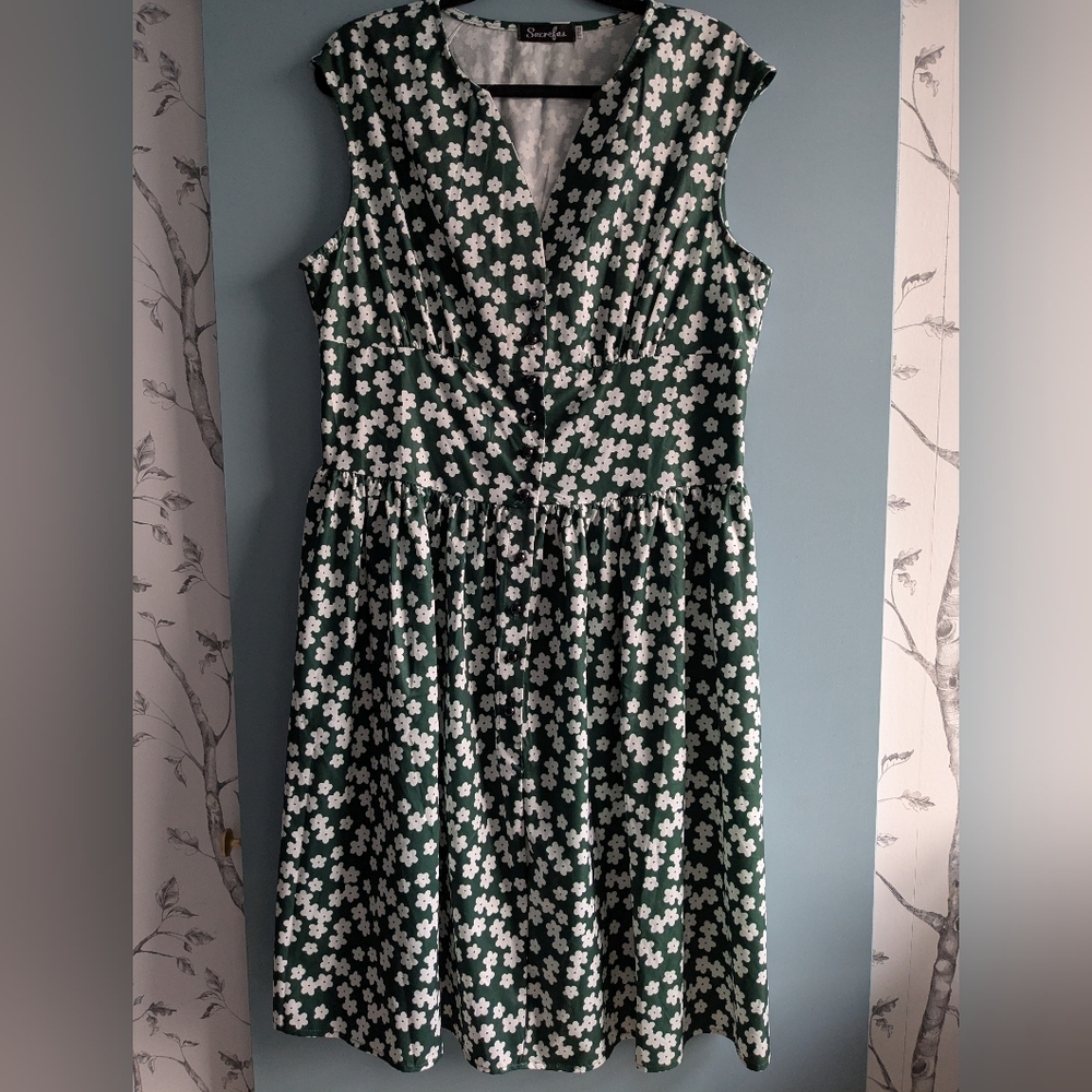 Floral Green Dress